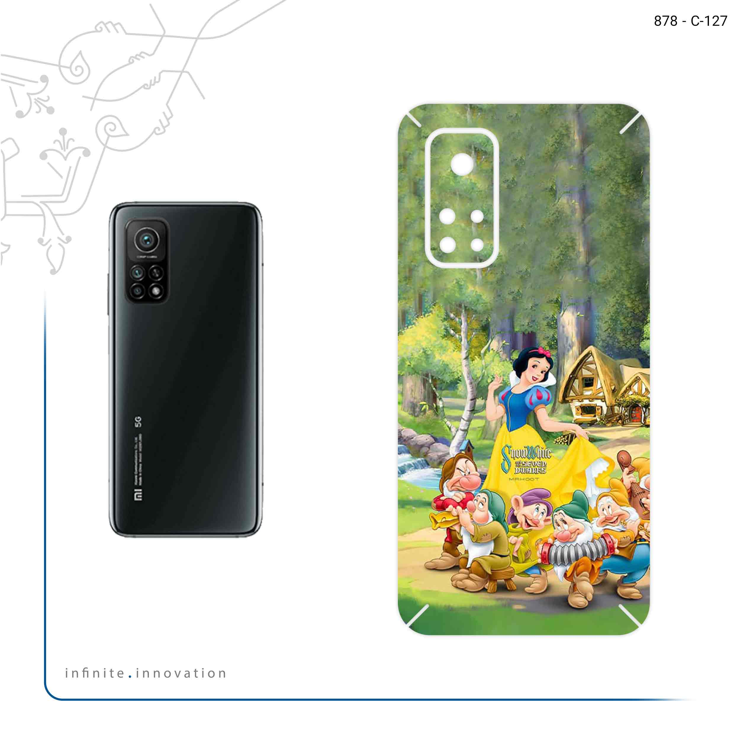 برچسب پوششی ماهوت مدل Snow White مناسب برای گوشی موبایل شیائومی Mi 10T 5G