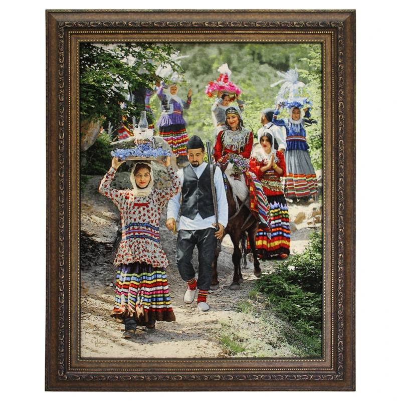 تابلوفرش دستباف مدل جهاز بران گیلکی کد 022217