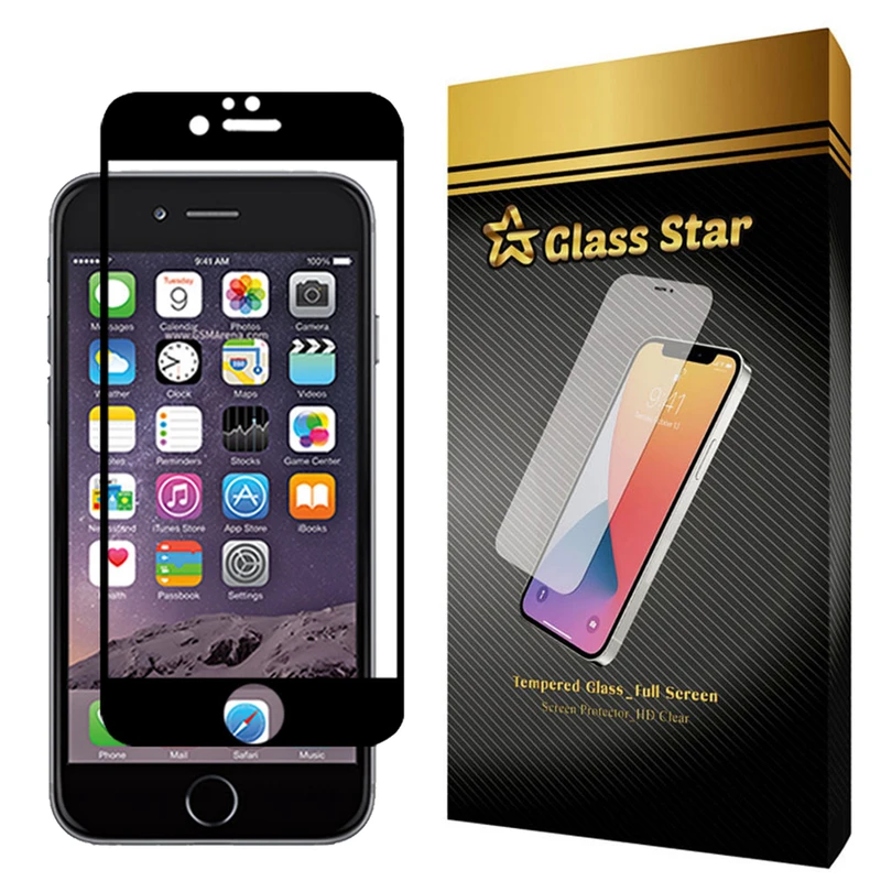 محافظ صفحه نمایش گلس استار مدل FUL مناسب برای گوشی موبایل اپل iPhone 6 Plus