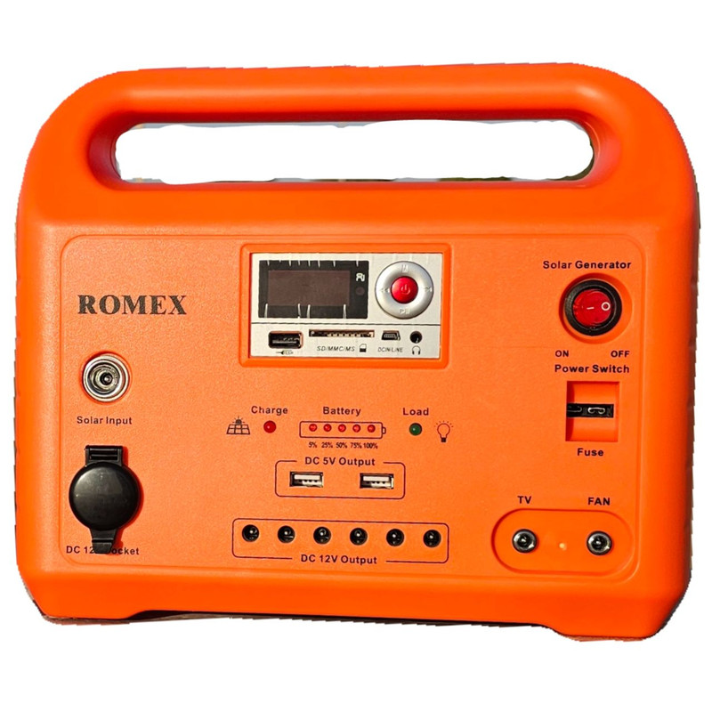 پکیج خورشیدی قابل حمل مدلromexظرفیت 30وات ساعت