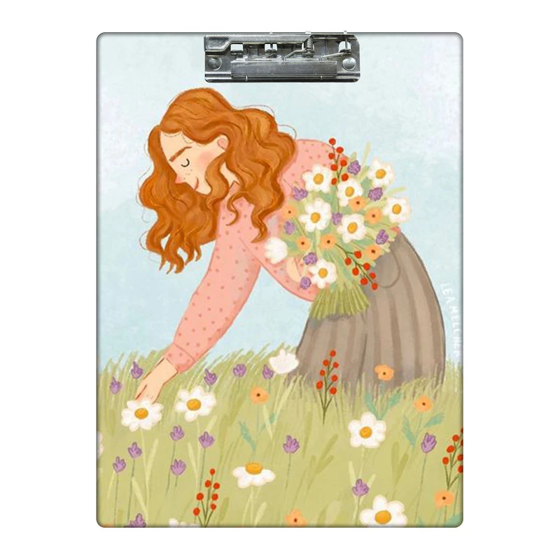 تخته شاسی طرح دختر گل چین کد  2465482 سایز A4