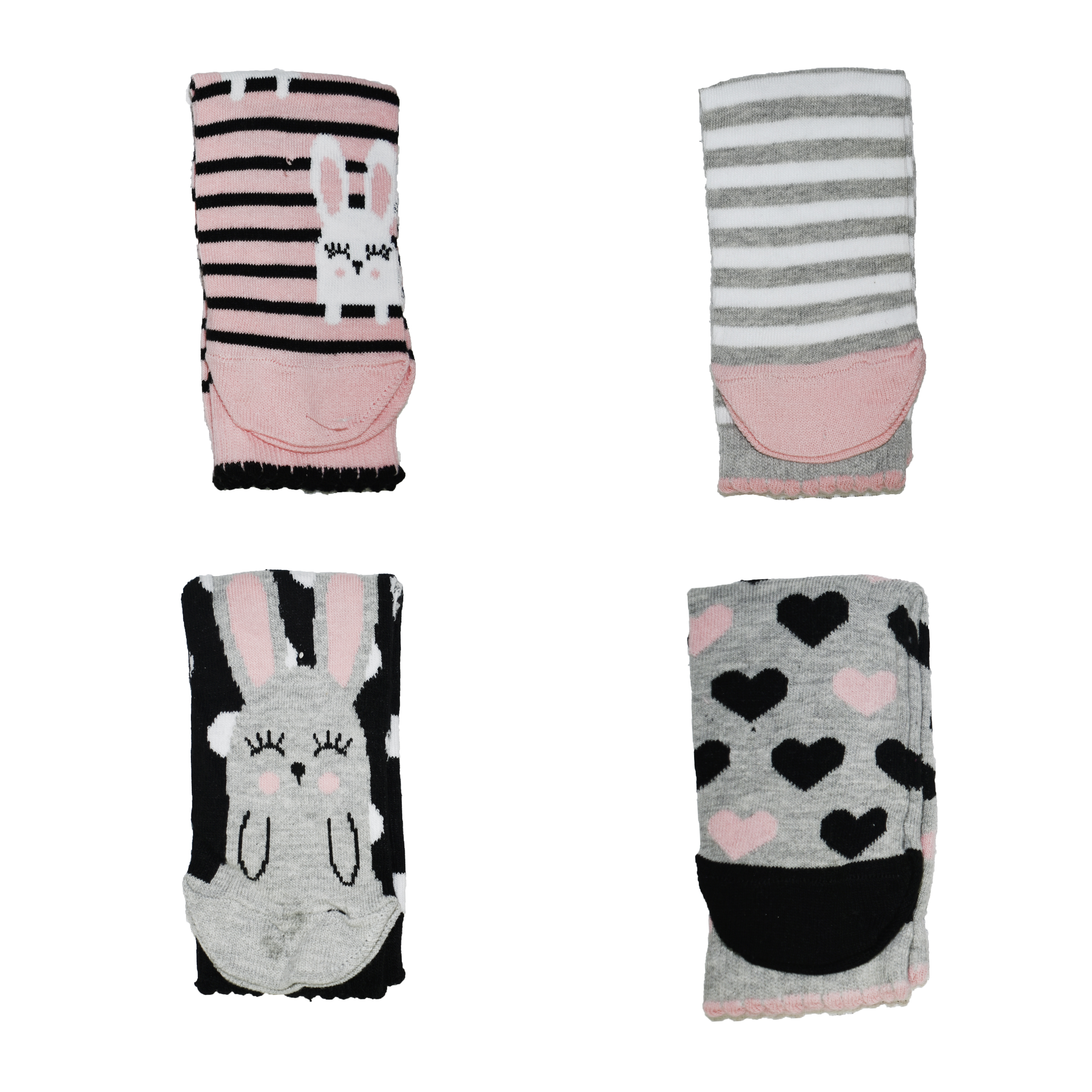 جوراب دخترانه ایکس میل مدل 9003 مجموعه 4 عددی 