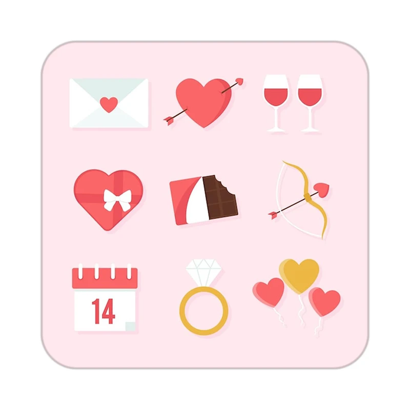 زیر لیوانی کاکتی طرح عاشقانه مدل mp37294