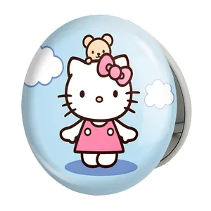 آینه جیبی خندالو طرح هلو کیتی مدل تاشو کد 24723 