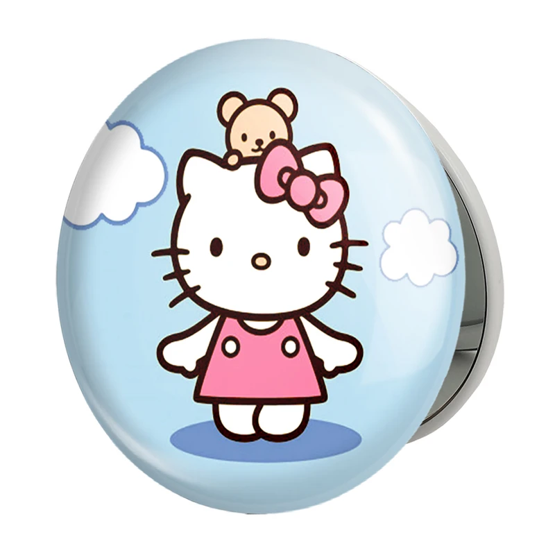 آینه جیبی خندالو طرح هلو کیتی مدل تاشو کد 24723 