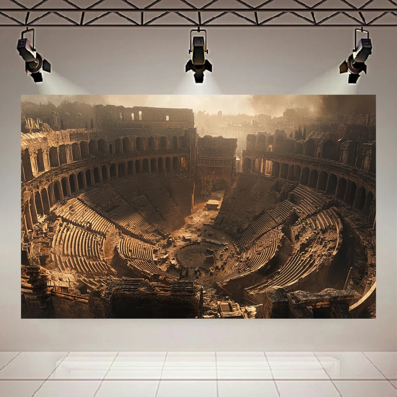پوستر پارچه ای طرح آمفی‌تئاتر مدل باستانی کد AR3058468