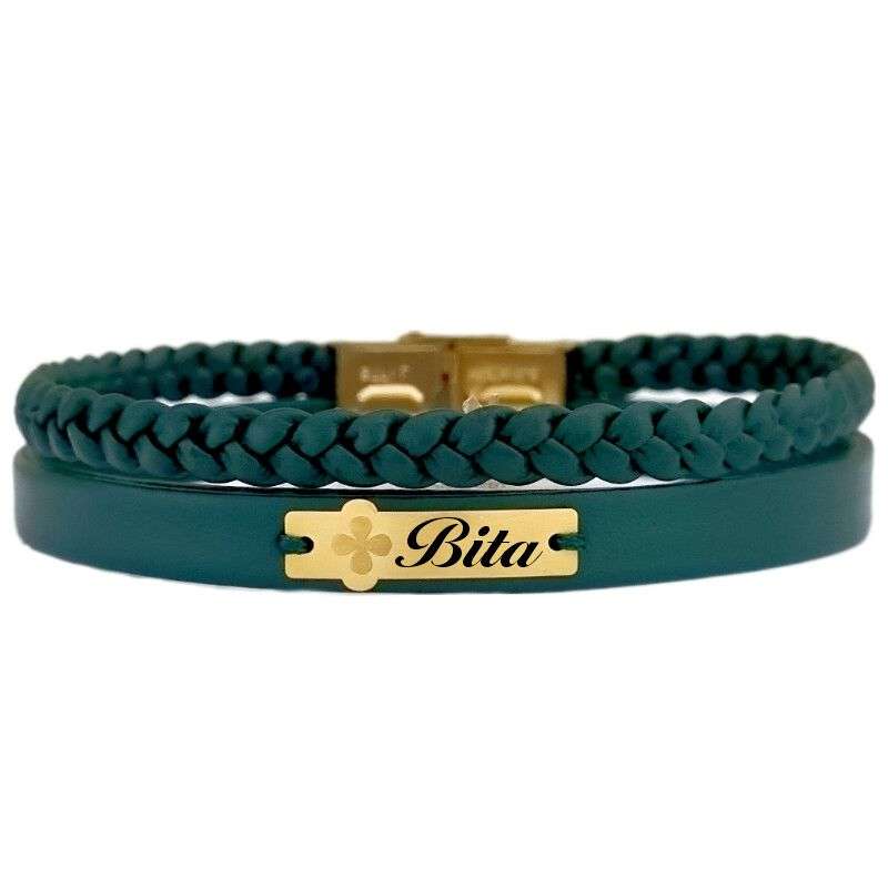 دستبند طلا 18 عیار زنانه لیردا مدل اسم بیتا