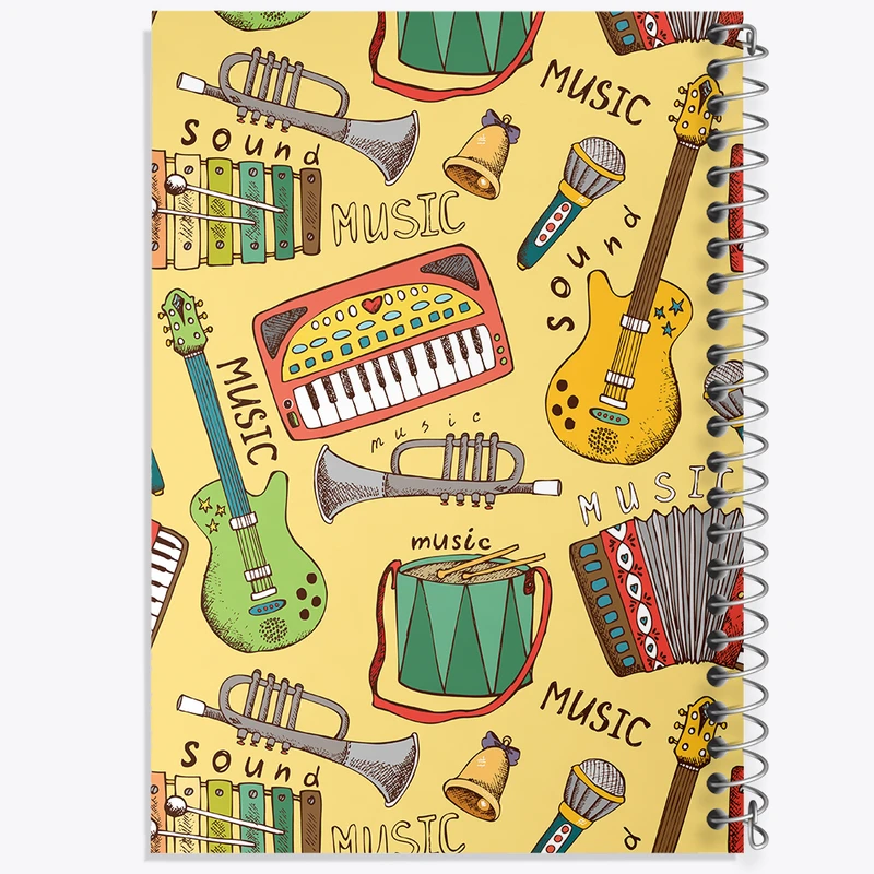 دفتر لیست خرید 50 برگ خندالو طرح پترن موزیک کد N333