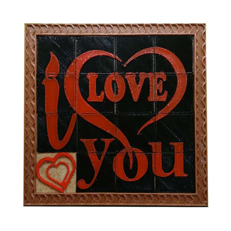 پازل 12 تکه مدل i Love you