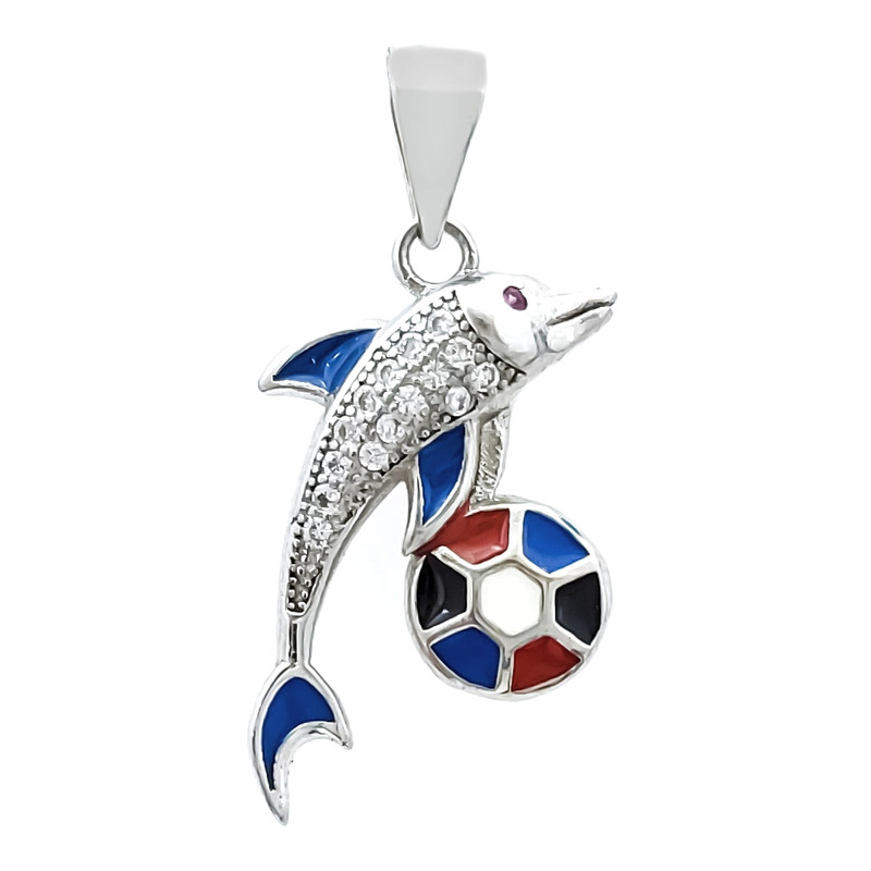 آویز گردنبند نقره زنانه مدل دلفین کد VM8594 آویز گردنبند نقره زنانه مدل دلفین کد VM8594