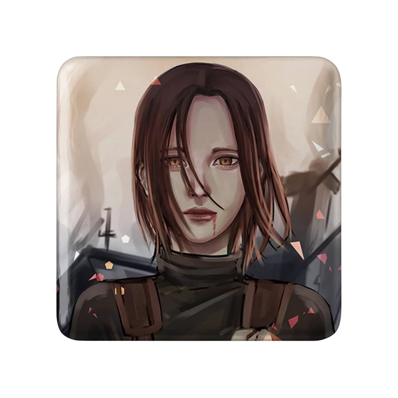 مگنت خندالو طرح ساشا انیمه اتک آن تایتان Attack on Titan مدل مربعی کد 18536