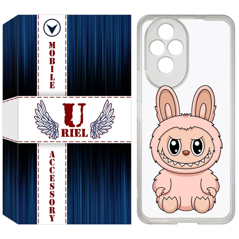 کاور یوریل مدل Clear کد 138 طرح لبوبو Labubu مناسب برای گوشی موبایل آنر 200