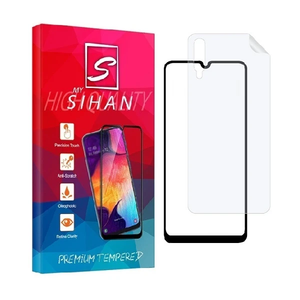 محافظ صفحه نمایش مای سیحان مدل 2FN مناسب برای گوشی موبایل سامسونگ Galaxy A50 به همراه محافظ پشت گوشی