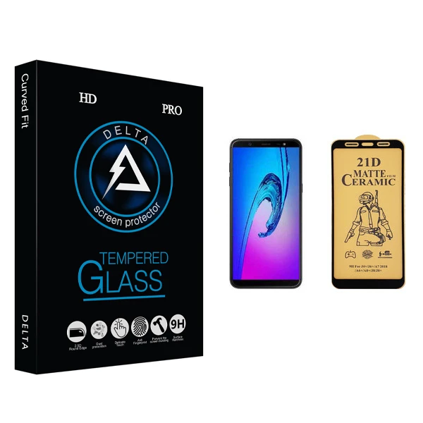 محافظ صفحه نمایش سرامیکی دلتا مدل Fit مناسب برای گوشی موبایل سامسونگ Galaxy J8 Plus