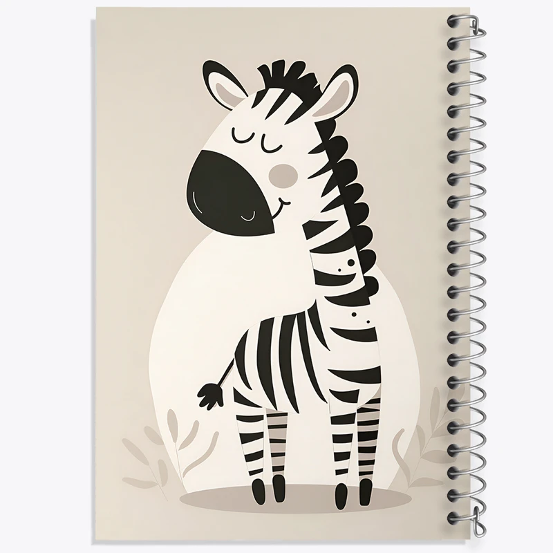 دفتر شطرنجی 50 برگ خندالو طرح گورخر بامزه کد F8345