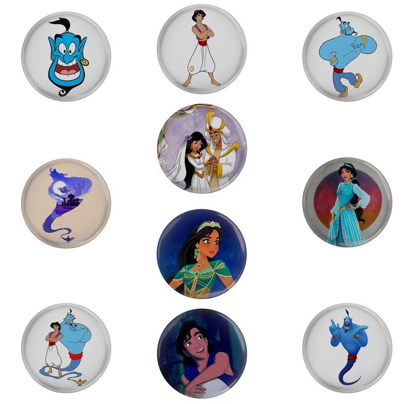 پیکسل مدل S2-25 طرح انیمیشن کارتون علاءالدین و چراغ جادو مجموعه 10 عددی