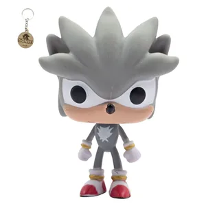 فیگور ناب سل مدل فانکو پاپ سونیک سیلور ارتفاع 10سانتی متر SILVER 633 به همراه جاسوییچی 