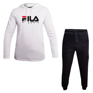 ست تی شرت کلاه دار و شلوار مردانه مدل PU 3010