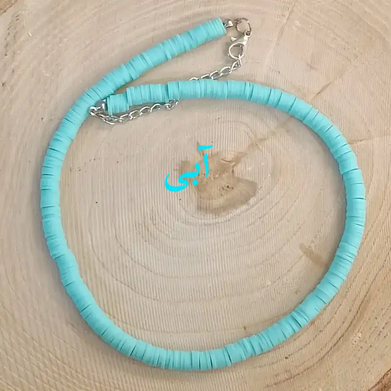 گردنبند زنانه مدل مهره ای پاستیلی