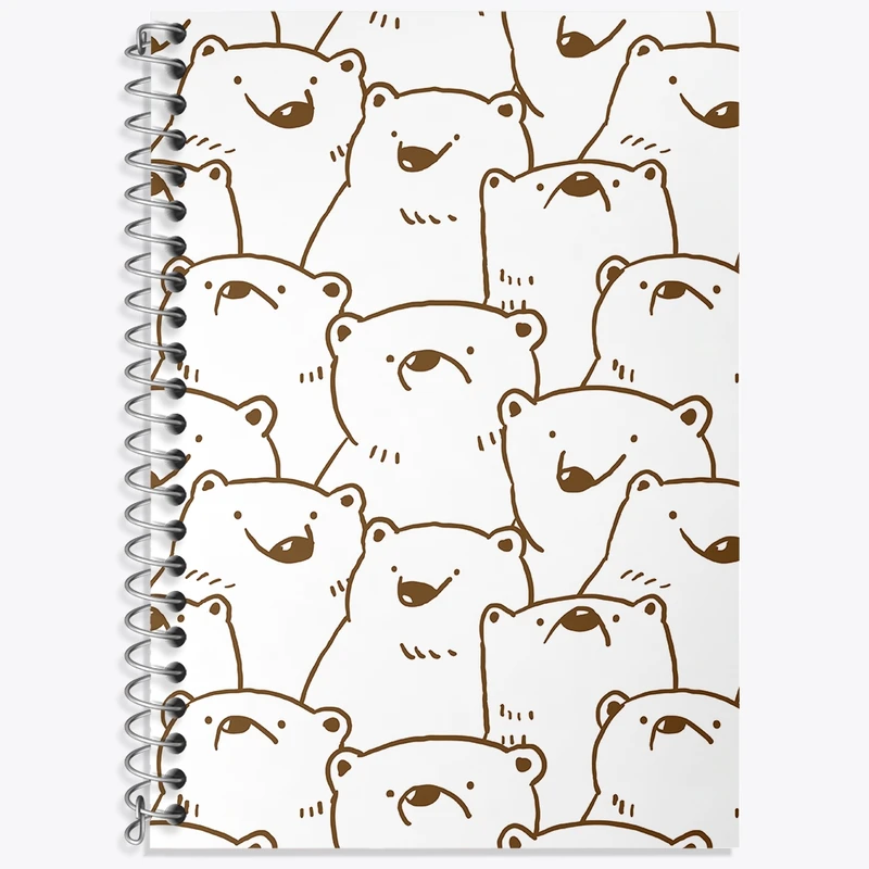 دفتر زبان 50 برگ خندالو مدل سه خط طرح خرس کد N872