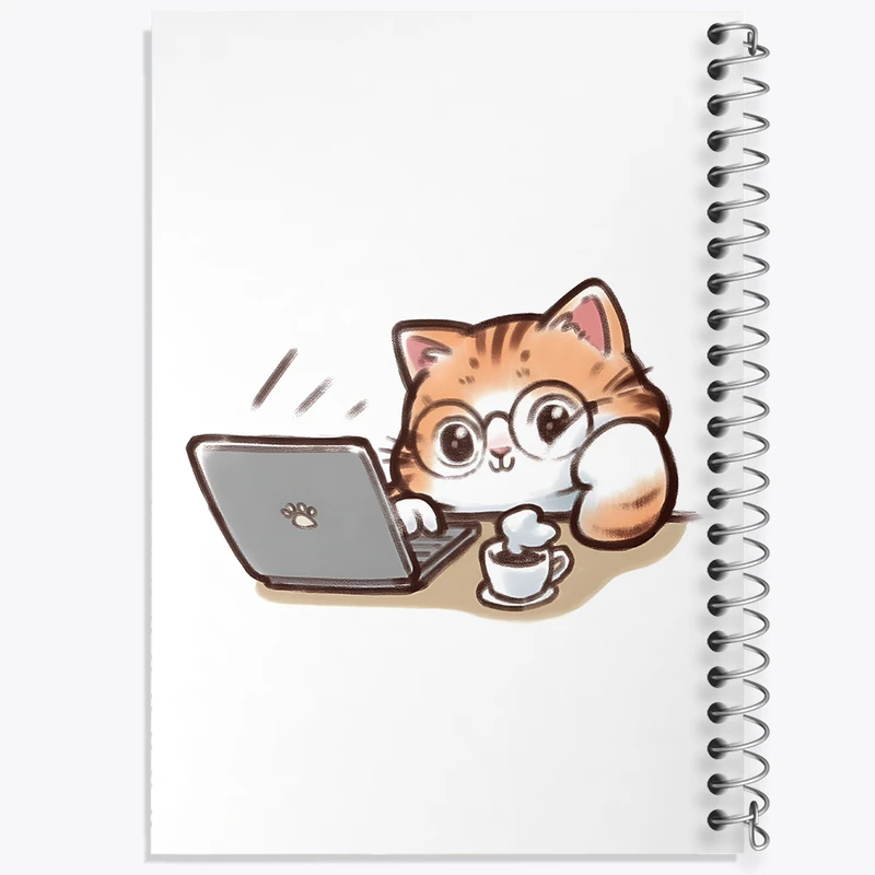 دفتر لیست خرید 50 برگ خندالو طرح گربه کیوت کد N3042