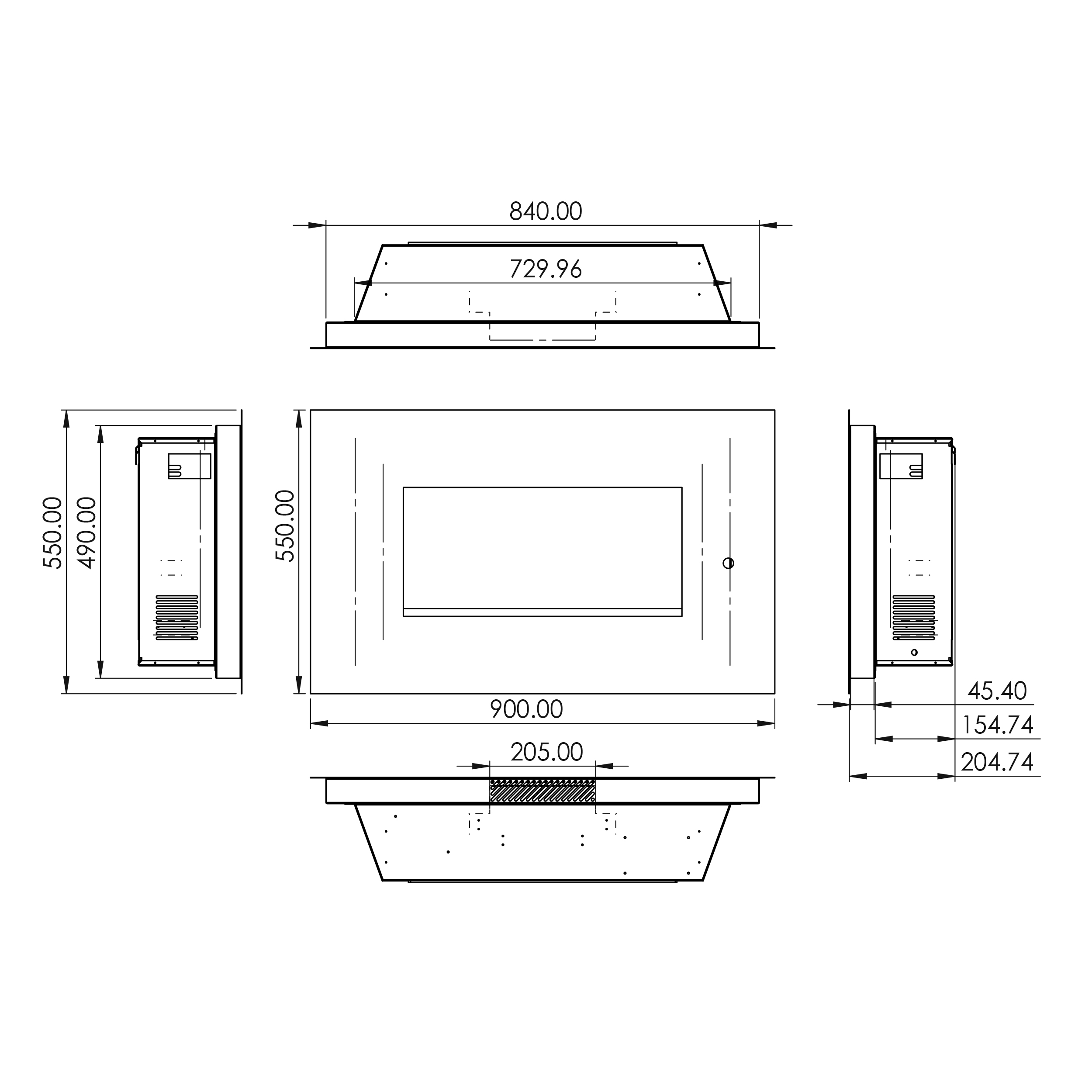 شومینه دیواری برقی شومینه آوالون مدل هالیوود 90
