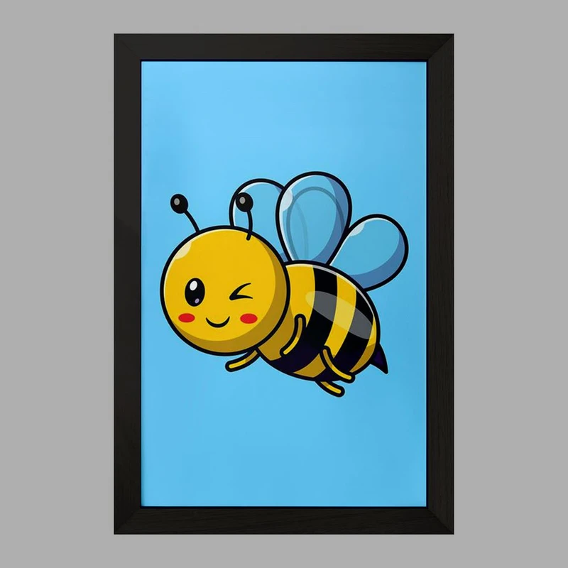 تابلو خندالو مدل حیوانات بامزه زنبور کد 25409