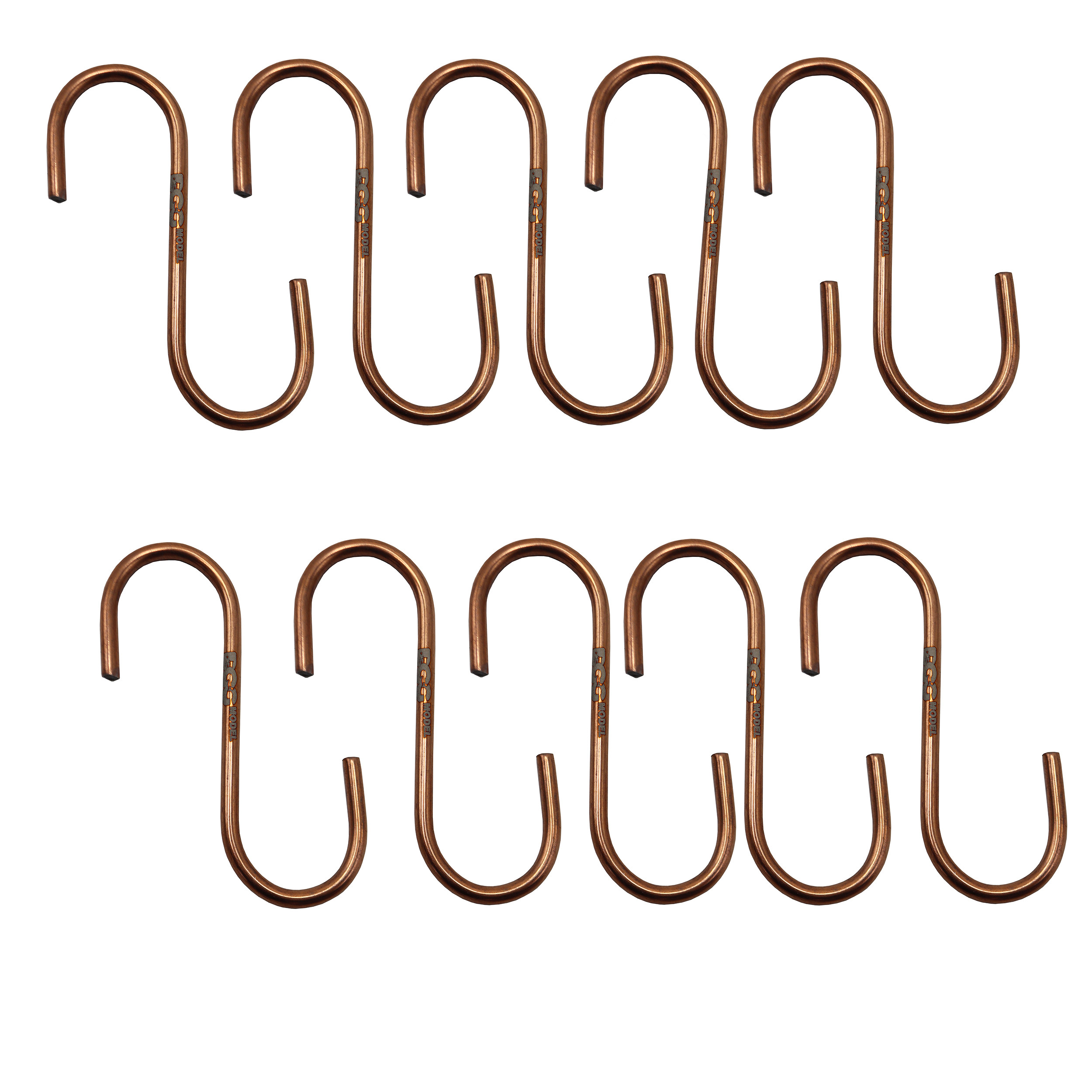 قلاب آویز مدل داگ طرح اس شکل کد YPZ-BOLAND-10.5CM مجموعه 10 عددی