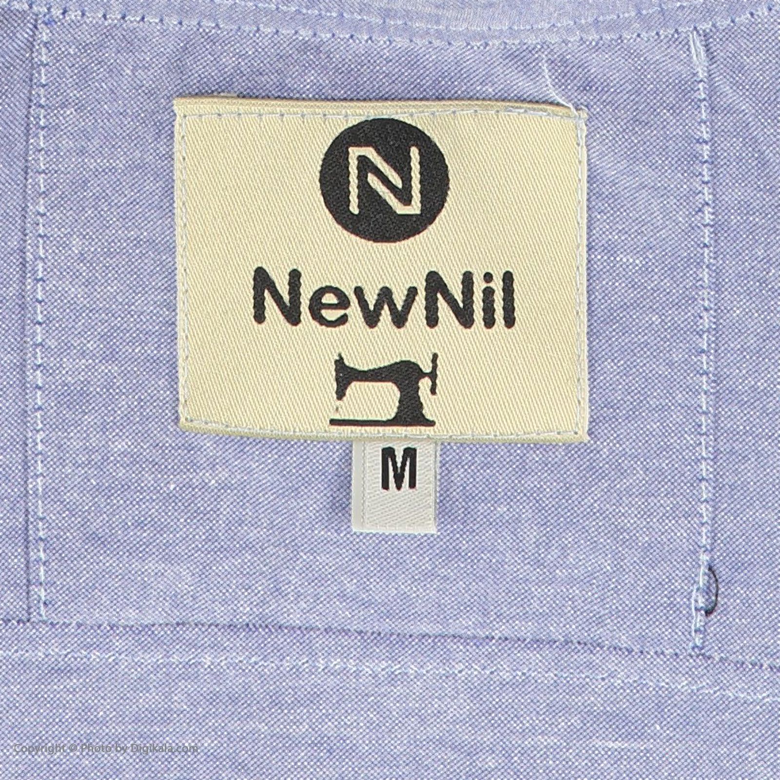 پیراهن آستین کوتاه مردانه نیو نیل مدل PM107-BLUE -  - 6
