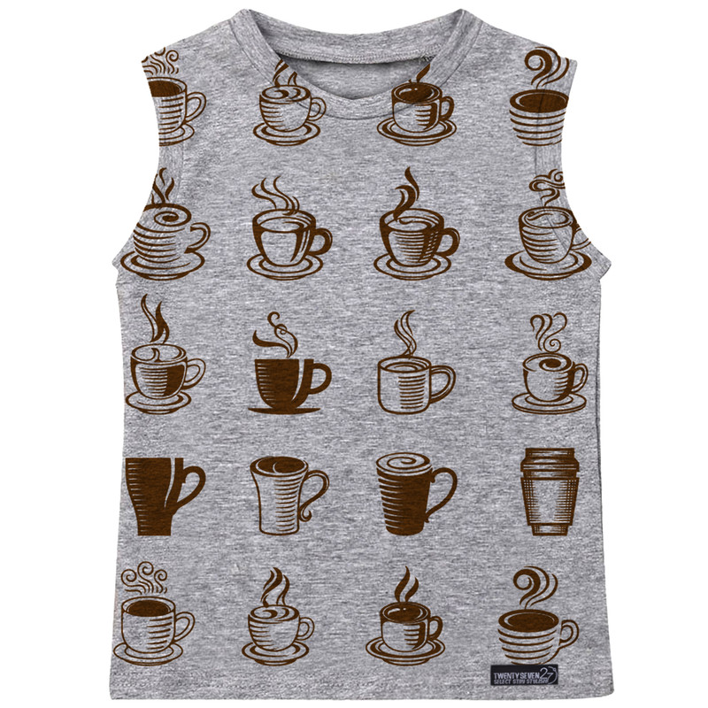 تاپ دخترانه 27 مدل Cups of Coffee کد MH682