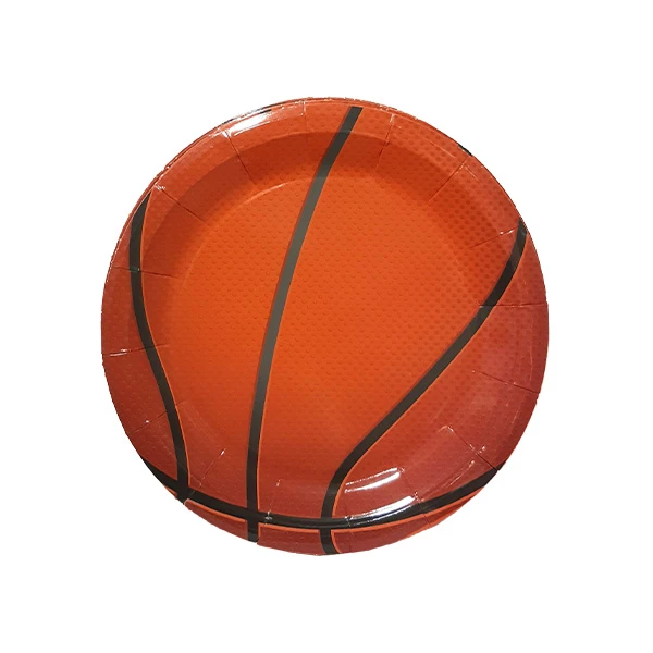 پیش دستی یکبار مصرف مدل بسکتبال کد BasketballPlate1 مجموعه 10 عددی