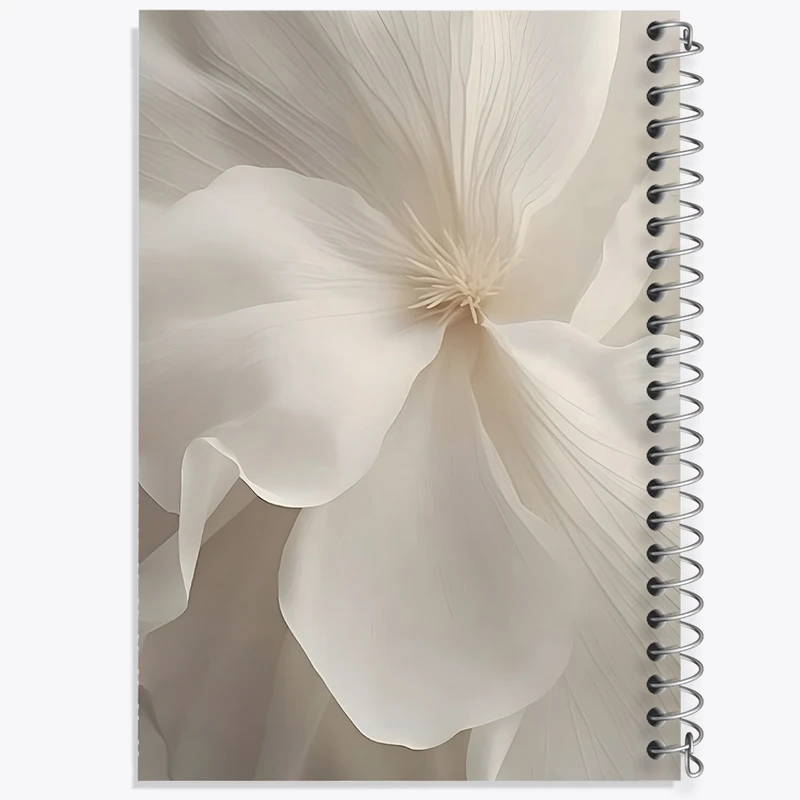 دفتر ژورنال نویسی 50 برگ خندالو مدل نقطه ای طرح گل مینیمال کد N5869