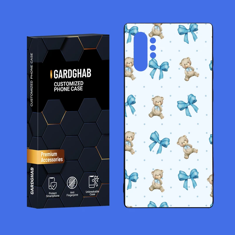 کاور گارد قاب مدل دور ژله ای پشت گلس فانتزی مناسب برای گوشی موبایل سامسونگ Galaxy Note 10 Plus