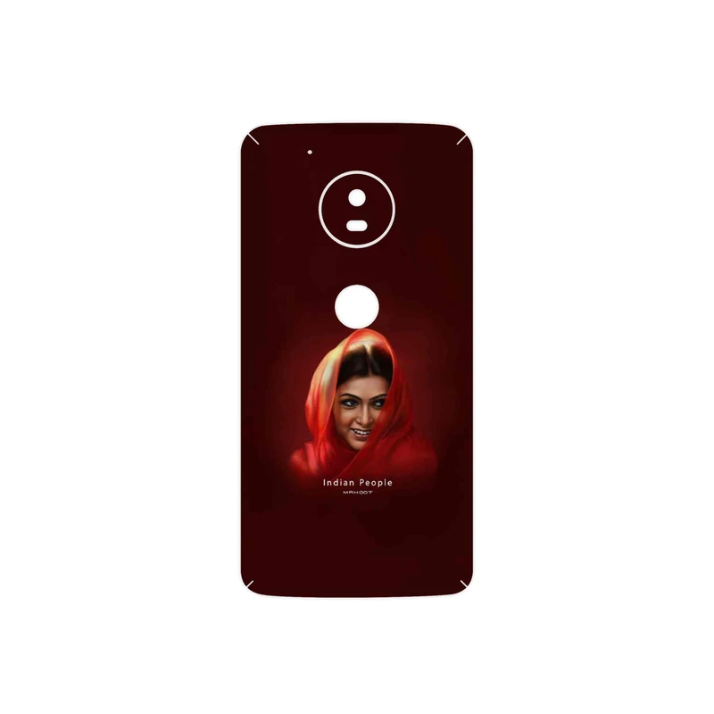 برچسب پوششی ماهوت مدل Portrait of an Indian Woman مناسب برای گوشی موبایل موتورولا Moto G5
