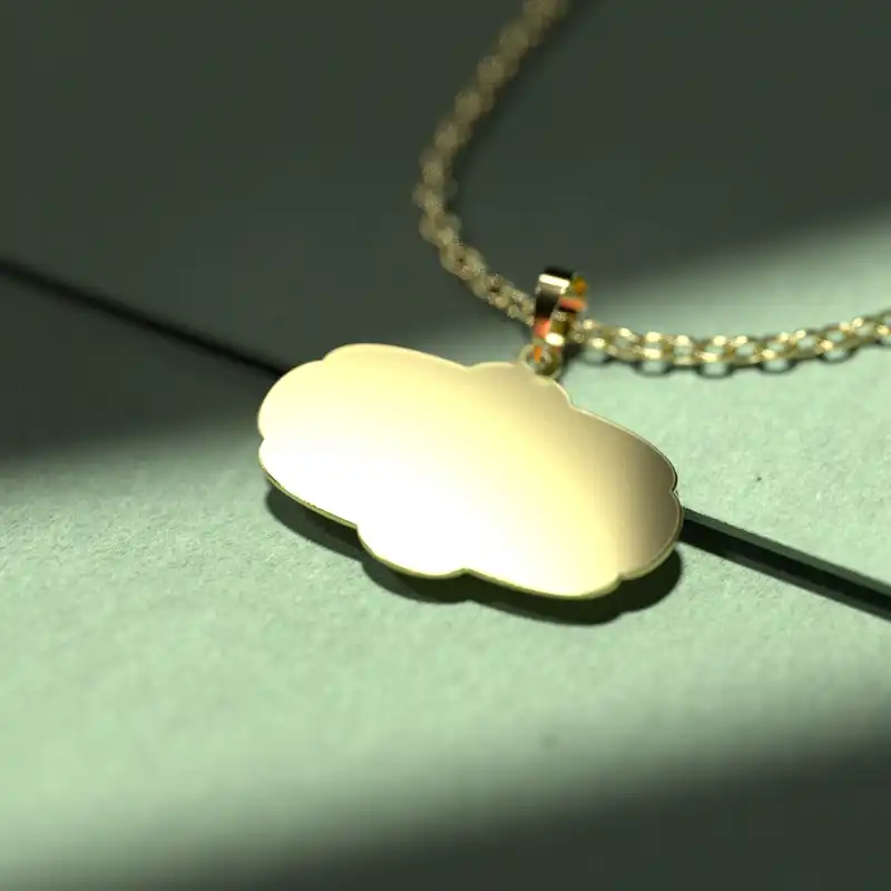 گردنبند طلا 18 عیار زنانه مدوپد مدل شکل هندسی کد P2-1-1118