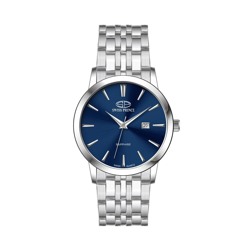ساعت مچی عقربه‌ای کوارتز مردانه سوئیس پرینس مدل SP2026G.10.4