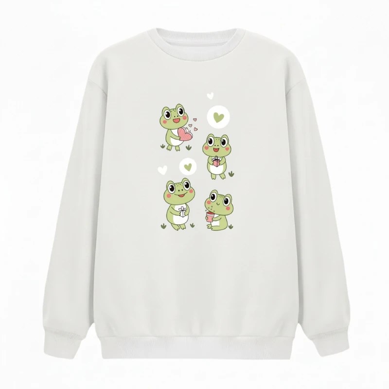 سویشرت زنانه مدل قورباغه های ناز 