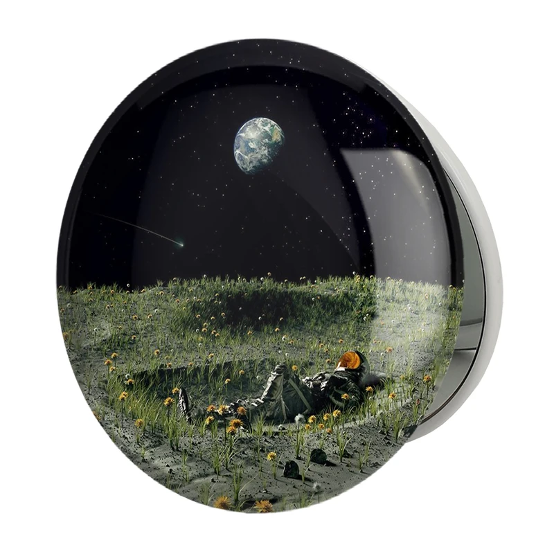 آینه جیبی خندالو طرح کهکشان مدل تاشو کد 25389 