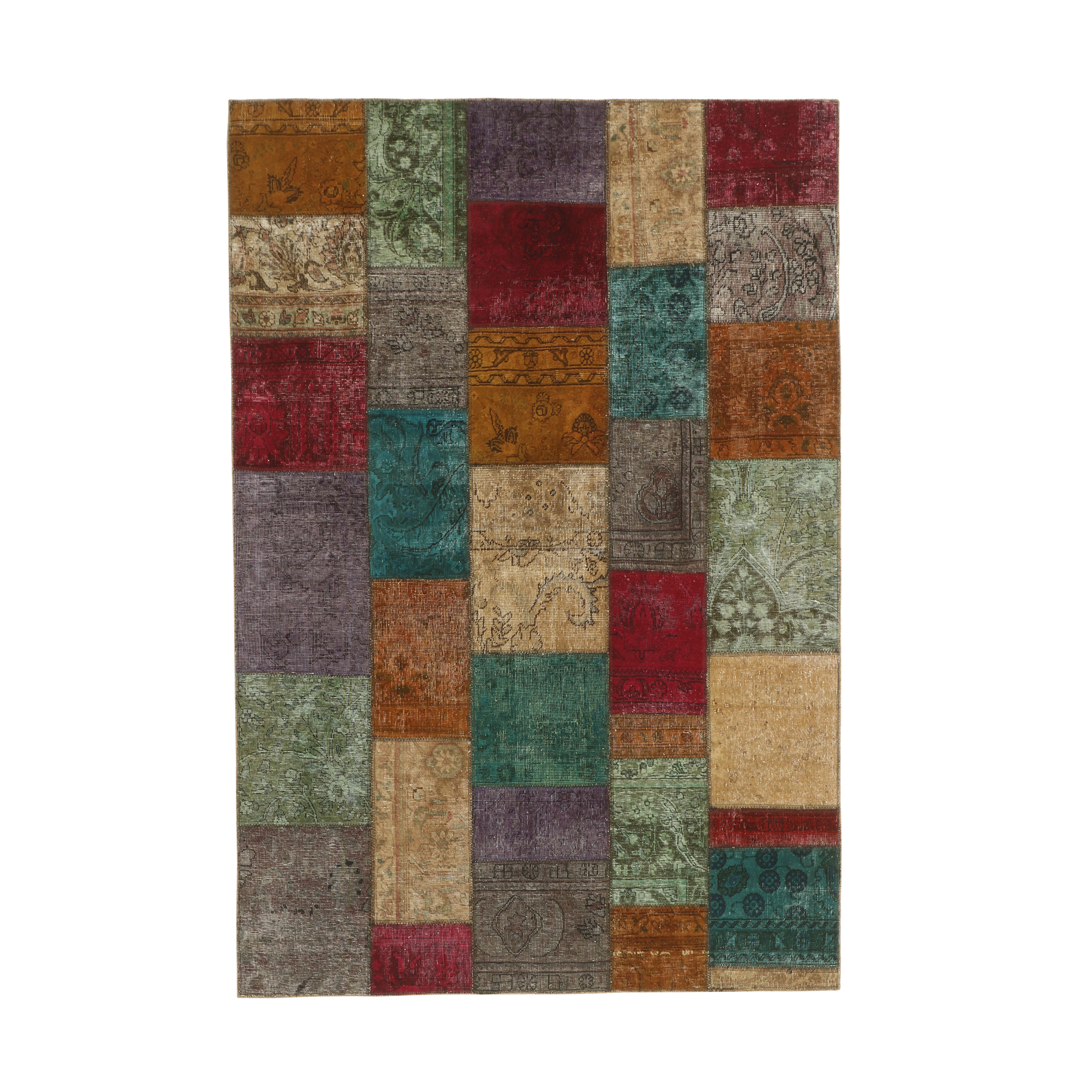  کلاژ فرش دستبافت چهار متری مدل تکه دوزی کد 541011