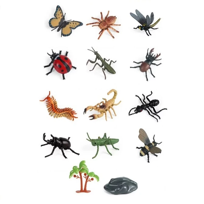فیگور مدل حشرات کد KIK-001 ارتفاع 4 سانتی‌متر مجموعه 15 عددی