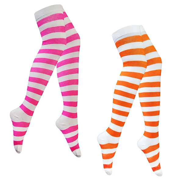 جوراب ساق بلند زنانه تن پوش هنگامه مدل بالا زانو راه راه بسته 2 عددی