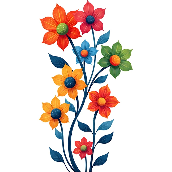 استیکر پارچه و لباس پاد آفرین طرح گل کد 5510