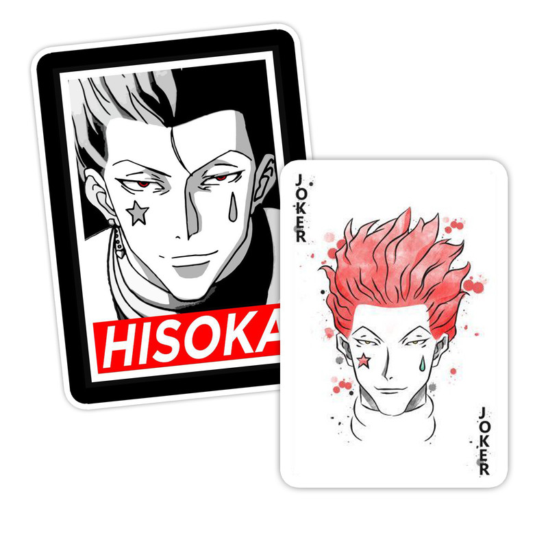 استیکر لپ تاپ و موبایل گوفی طرح انیمه هانترxهانتر مدل Hisoka مجموعه 2 عددی