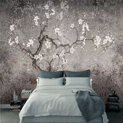 پوستر دیواری سه بعدی مدل شاخه درخت گل DVRF1333