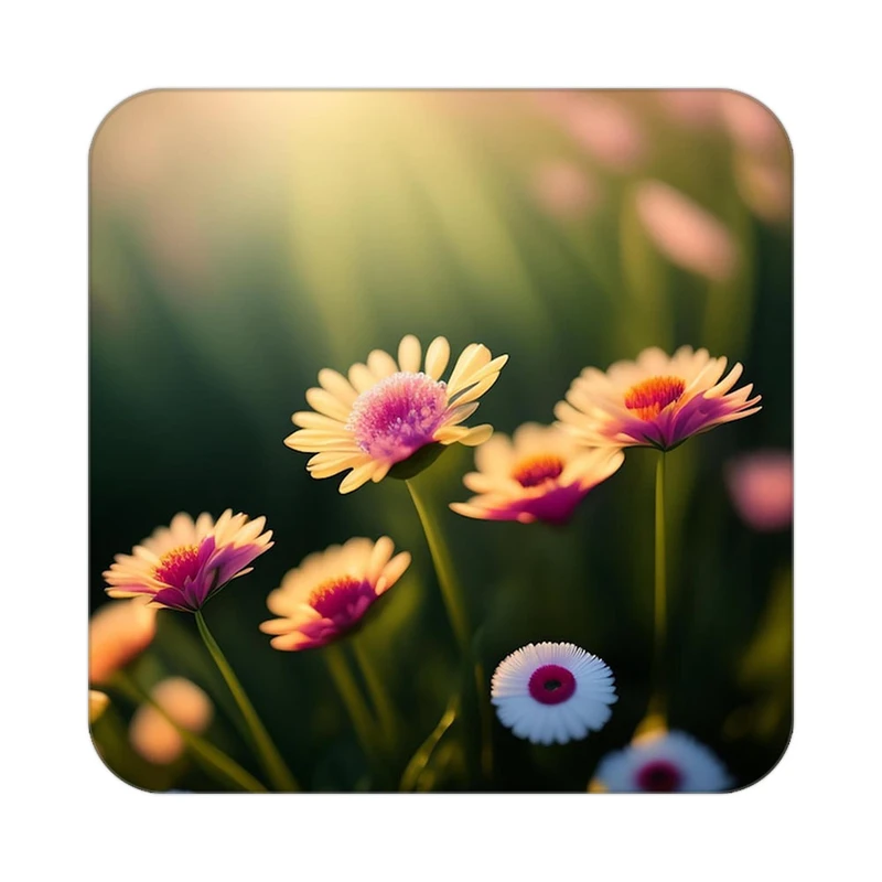 زیر لیوانی کاکتی طرح گل مدل mp17300