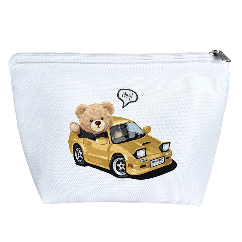 کیف لوازم آرایش دخترانه خندالو مدل خرس تدی  کد 2428