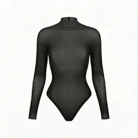 بادی آستین بلند زنانه مدل حریر یقه سه سانت H122