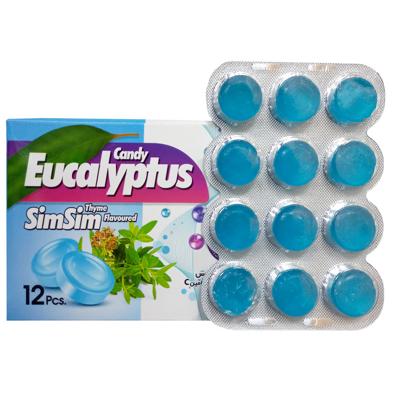آبنبات مکیدنی اکالیپتوس با طعم آویشن سیم سیم بسته 12 عددی