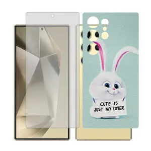 Glass Together model transparent screen protector for Samsung S24 Ultra mobile phone with back cover sticker