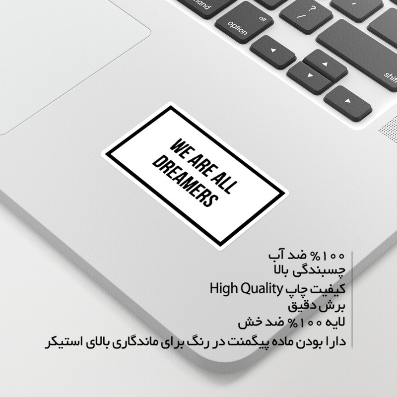 استیکر لپ تاپ ماسا دیزاین طرح DREAM مدل STKTE1